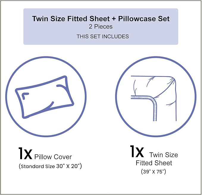 Ambesonne Steam Engine Fitted Sheet & Pillow Sham Set, Choo Choo Train Pattern and Number Signs Vintage Travel Theme Print, Decorative Printed 2 Piece Bedding Decor Set, Twin, Apple Green Turquoise