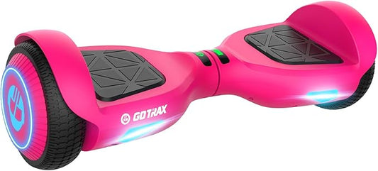 Gotrax Hoverboard with 6.5" LED Wheels & Headlight, Max 4/5 Miles Range, 6.2mph Power by Dual Brushless Motor, UL2272 Certified and 50.4Wh/65.52Wh Battery Self Balancing Scooters for 44-176lbs Kids