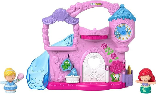 Fisher-Price Little People Toddler Toy Disney Princess Play & Go Castle Portable Playset for Pretend Play Kids Ages 18+ Months