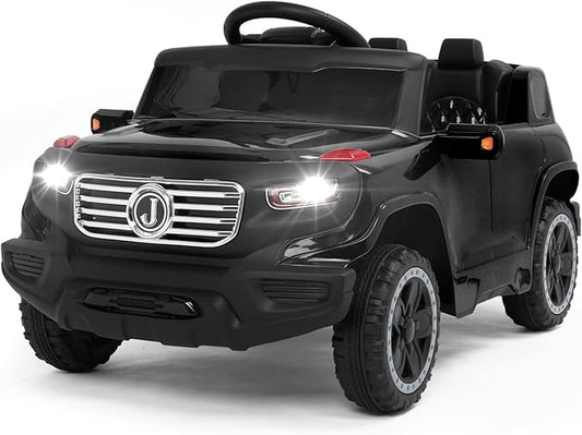 VALUE BOX Electric Remote Control Truck, Kids Toddler Ride On Cars 6V Battery Motorized Vehicles Children's Best Toy Car with 3 Speeds, Music, Seat Belts, Realistic LED and Horn (Ink)