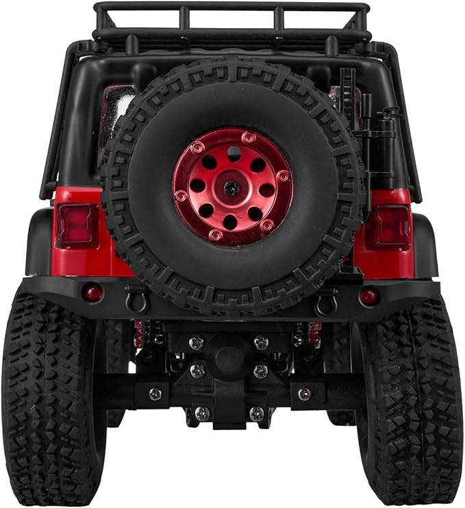 VEVOR RC Crawler 1/24 Scale RC Car Rock Crawler All Terrain 4WD Off-Road Truck with led Light 2 Rechargeable Batteries, 2-Speed Adjustable Hobby Racing Car Gift for Adults