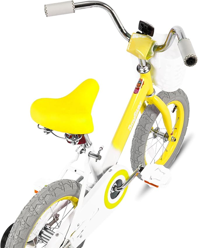 JOYSTAR Vintage Kids Bike with Training Wheels & Basket, 12 14 16 20 24 Inch Girls Bike for 2-14 Years Old, Multiple Colors