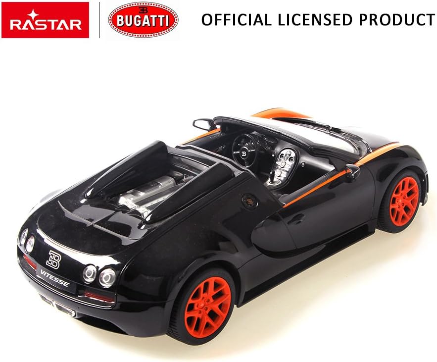 RASTAR 1/14 Bugatti Veyron 16.4 Grand Sport Vitesse RC Car - Black/Orange