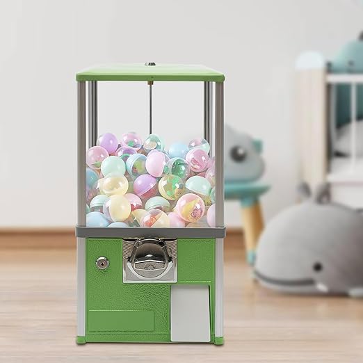 Vending Machine,Commercial Gumball Machine,Capsule Vending Machine for Business,Candy Vending Machine for Selling Capsule Toys Candies,1.77-1.97Inch Ball Diameter (Green)