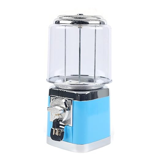 Gumball Machine, Candy Vending Machine, PC Round Gumball Dispenser, Bubble Gum Machine for Game Stores, 25 Cents Coin Operated Gumball Bank for Toy Capsules Bouncy Balls Candy