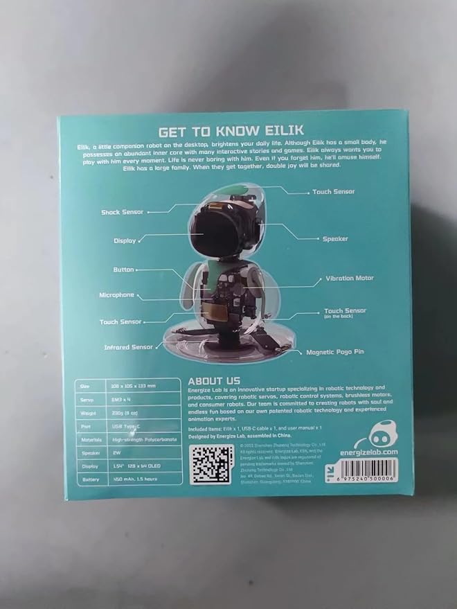 Eilik – Cute Robot Pets for Kids and Adults, Your Perfect Interactive Companion at Home or Workspace, Unique Gifts for Girls & Boys.