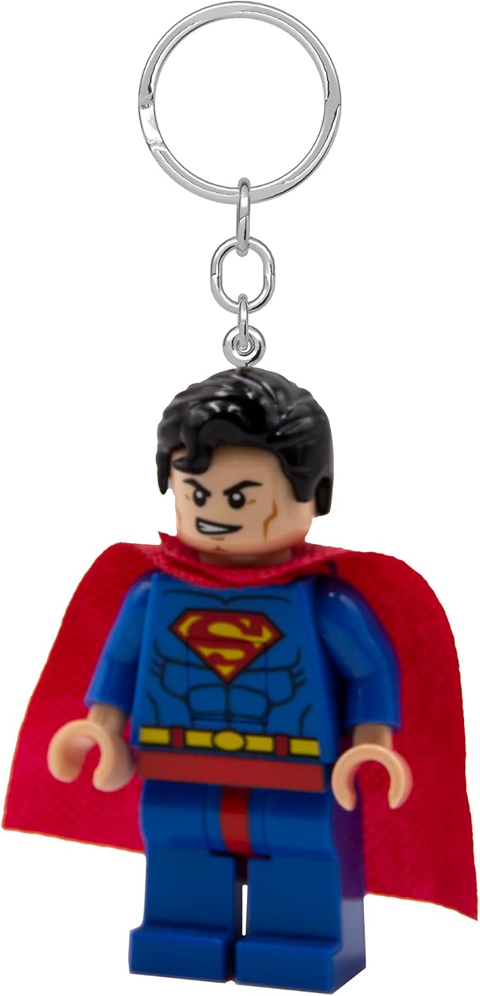 LEGO DC Super Heroes Large 3 Inch Tall Figure Keychain Light - Superman (KE39H)