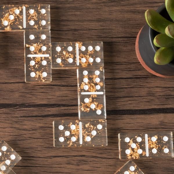 Acrylic Dominos - Gold Foil