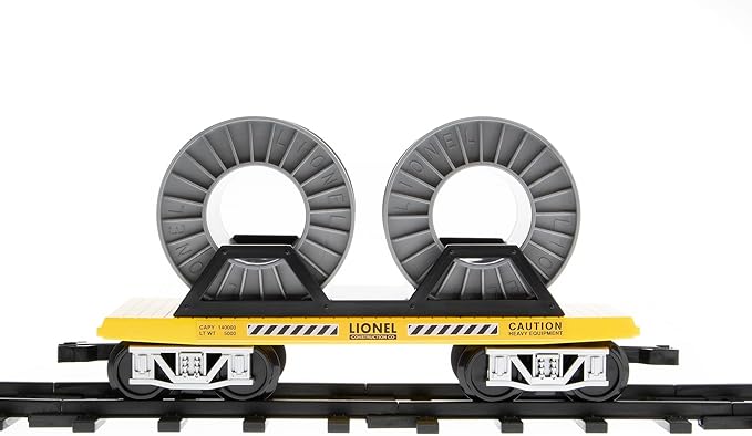 Lionel Battery-Operated Construction Toy Train Set with Locomotive, Train Cars, Track & Remote with Authentic Train Sounds, & Lights for Kids 4+