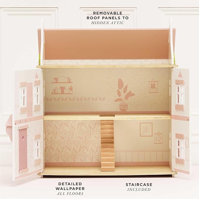 Le Toy Van - Iconic Sophie's Large Wooden Doll House | Dream House Wooden Dolls House Play Set | Great As A Gift | Suitable for Ages 3+