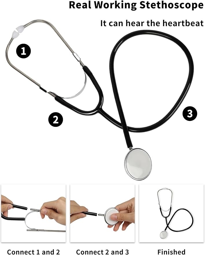 ANPHILE Kids Veterinarian Costume, Kids Doctor Vet Costume Outfit Pretend Play Dress Up Set for Career Day