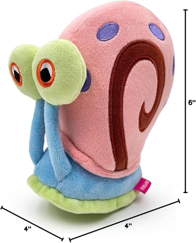 Youtooz Gary the Snail Stickie 6" Magnetic Soft Spongebob Squarepants Collectible Plush - Cute Toy Collection