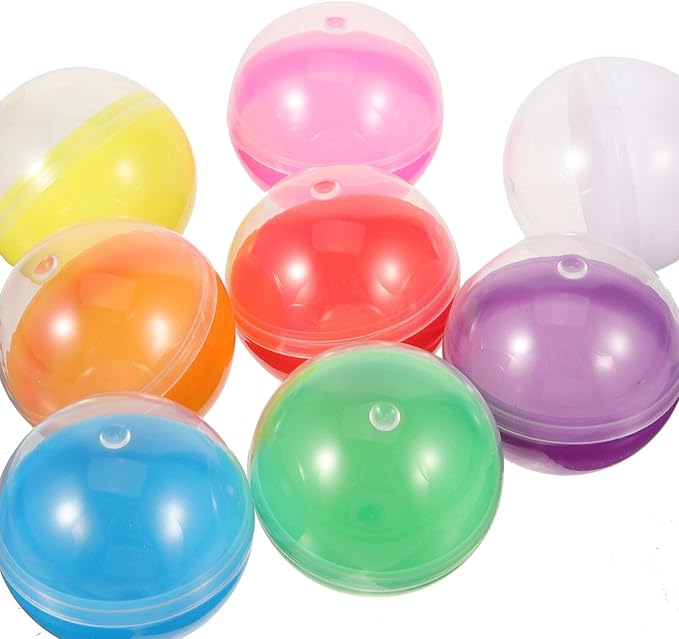 ABOOFAN 50pcs Vending Machine Capsules, Fillable Capsules Ball Bauble Sphere Openable Twisted Balls Grab Sphere Plastic Gumball Claw Machines Prizes Containers 45mm