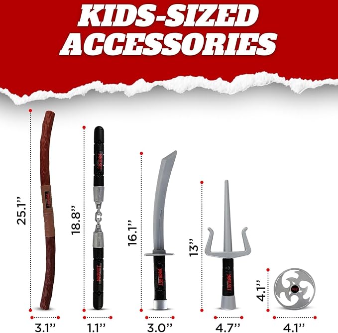 Liberty Imports Ninja Warrior Toy Weapons Role Playset Kids Pretend Play Dress Up Battles Costume Accessories