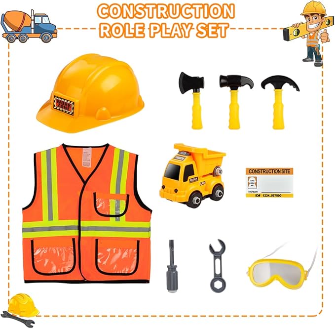 Dress Up Trunk for Kids, Pretend Dress Up Collection with Accessories, Halloween Dressup for Role Play