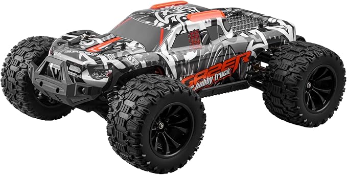 VEVOR Remote Control Car, 1:14 Scale RC for Kids, All Terrain 4WD Off-Road Monster Truck with 45 Wheelie & 2 Batteries, 38 km/h High Speed Hobby Racing - Ideal Gift for 8+ Years Kids