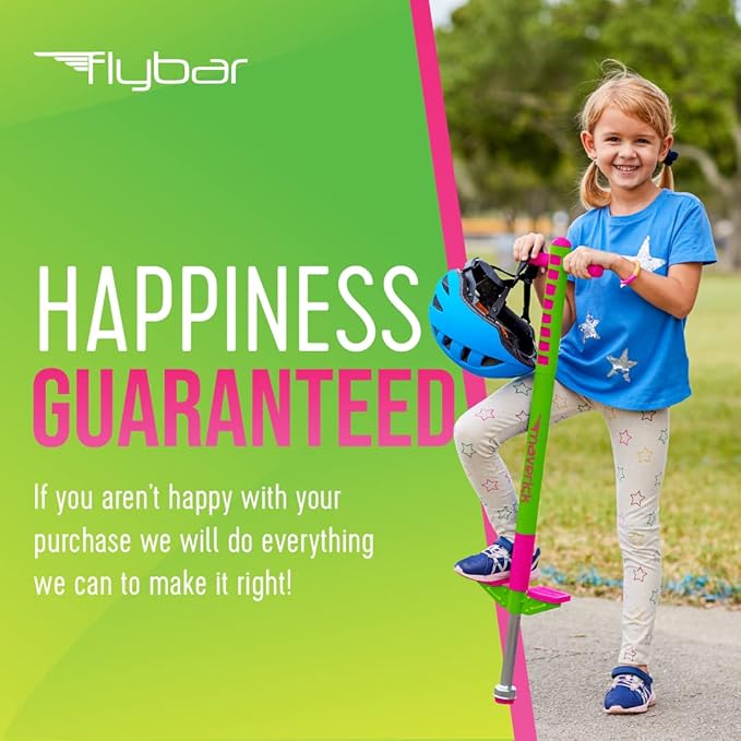 Flybar Maverick Pogo Stick for Kids Ages 5+, 40 to 80 Pounds, Perfect for Beginners, Easy Grip Handles, Anti-Slip Pegs, Outdoor Toys for Boys and Girls