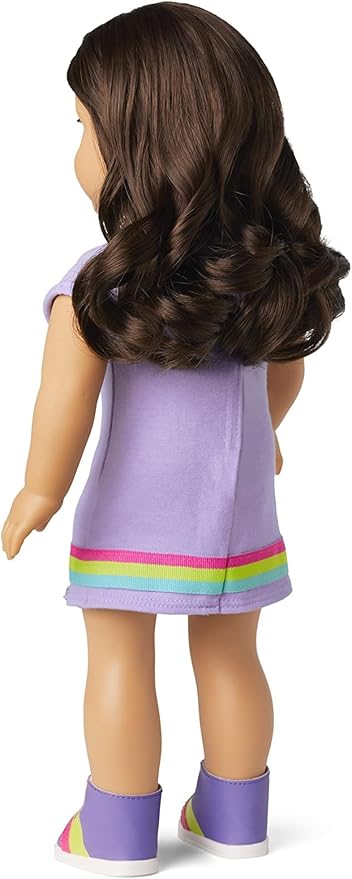 American Girl Truly Me 18-inch Doll #121 with Brown Eyes, Dark-Brown Hair, Lt-to-Med Skin, T-shirt Dress, For Ages 6+