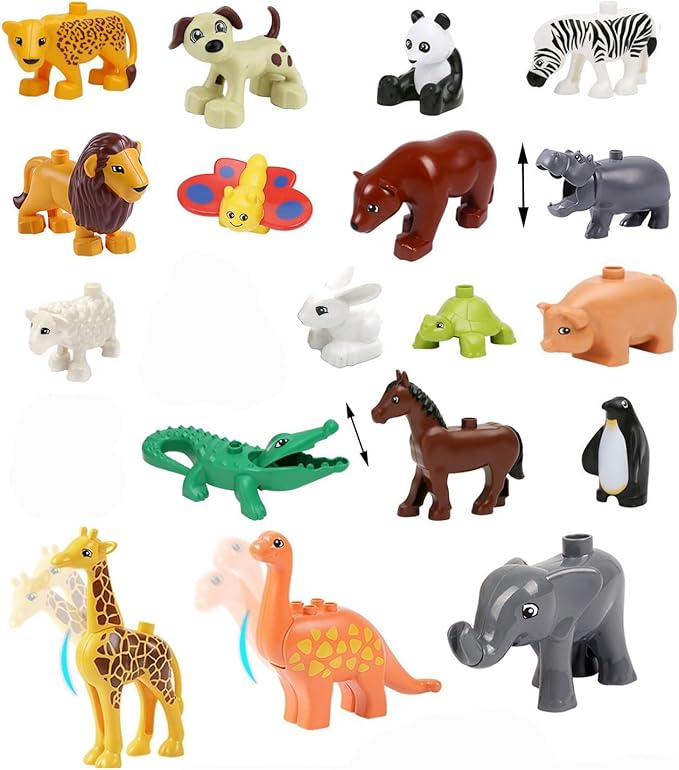 Animal Figures Building Blocks for Kids Preschool Toys, Animal Set for Kids - Compatible with Major Brands Building Blocks for Toddlers 1-6 (Animal Set) - STEM Building Toys