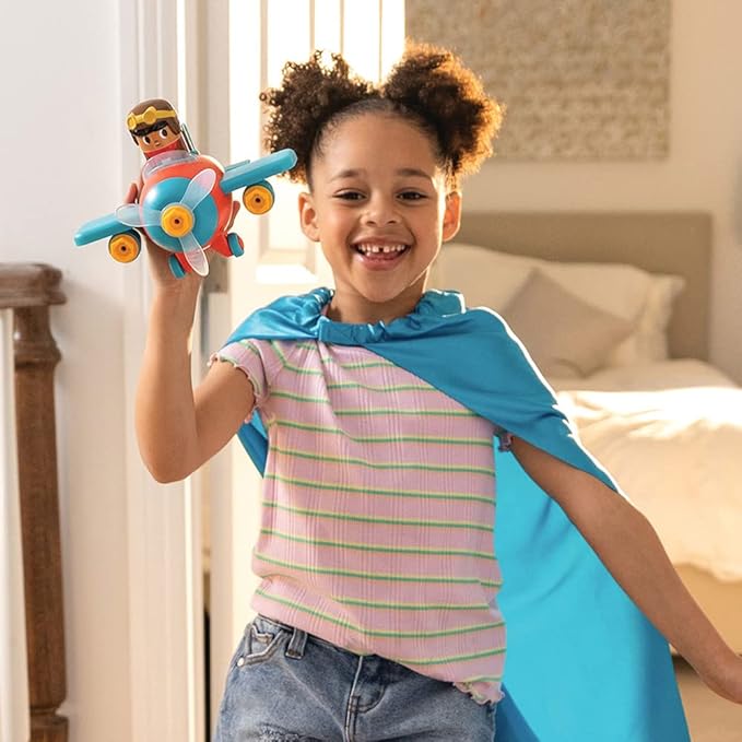 Educational Insights Design & Drill Bolt Buddies Plane - Construction Toys & Toddler Tools, Kids Tool Set with Real Electric Drill Toy, Take Apart STEM Set, Building Kits and Gifts for Ages 3+