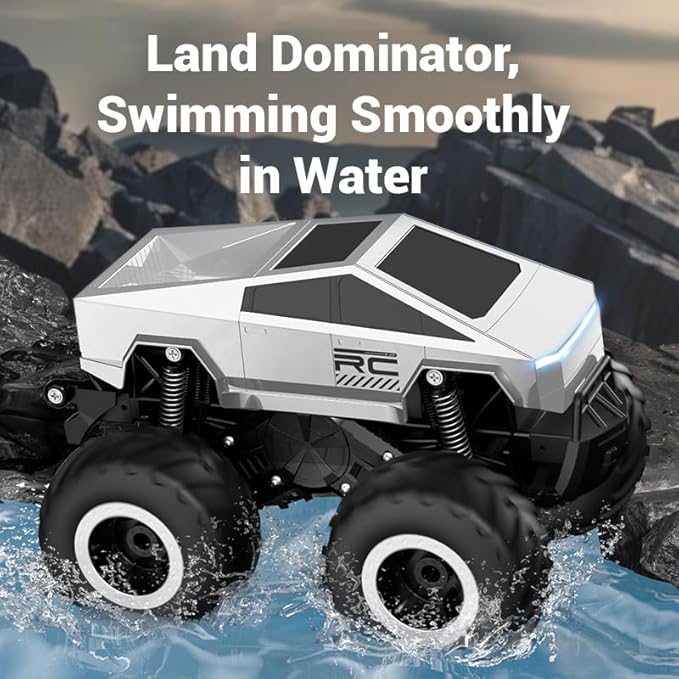 1:16 Scale 4WD Waterproof Cybertruck Remote Control Car - 2.4GHz All Terrain Off - Road Pick - up Truck for Hobby Enthusiasts (RC Cybertruck Standard)