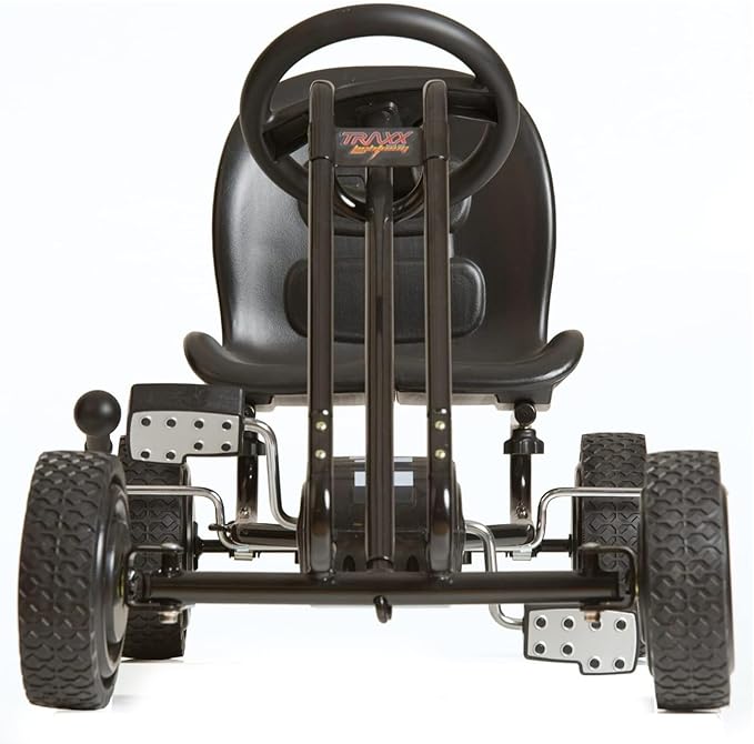 hauck Kids Pedal Go Kart, 4 Wheel Bike Cart, Ages 4-8, Lightning Ride, Black