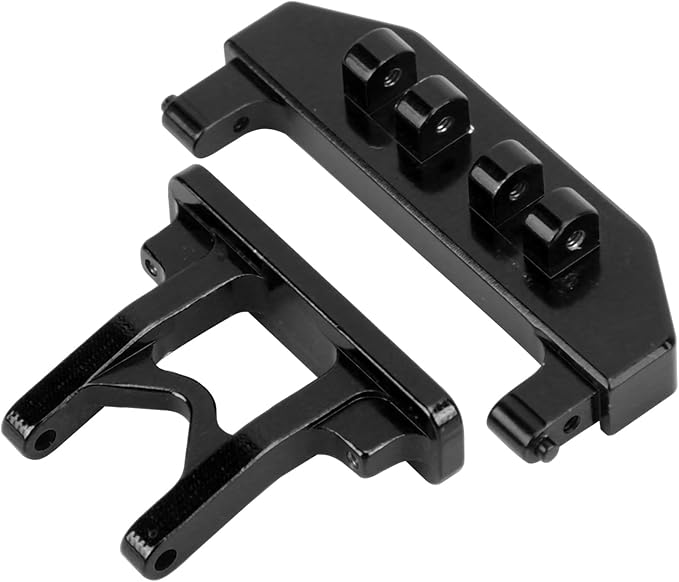 Rear Body Mount Support, Car Shell Connect Bracket Aluminium Alloy Rear Body Mount Light for Axial SCX24 90081 1/24 RC Car for Kids (Black)