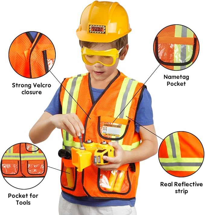 Dress Up Trunk for Kids, Pretend Dress Up Collection with Accessories, Halloween Dressup for Role Play