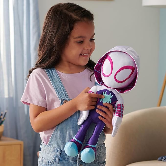 MARVEL Spidey and His Amazing Friends - My Friend Ghost-Spider 16” Plush with Sounds - Superhero Toys for Kids 3 and Up