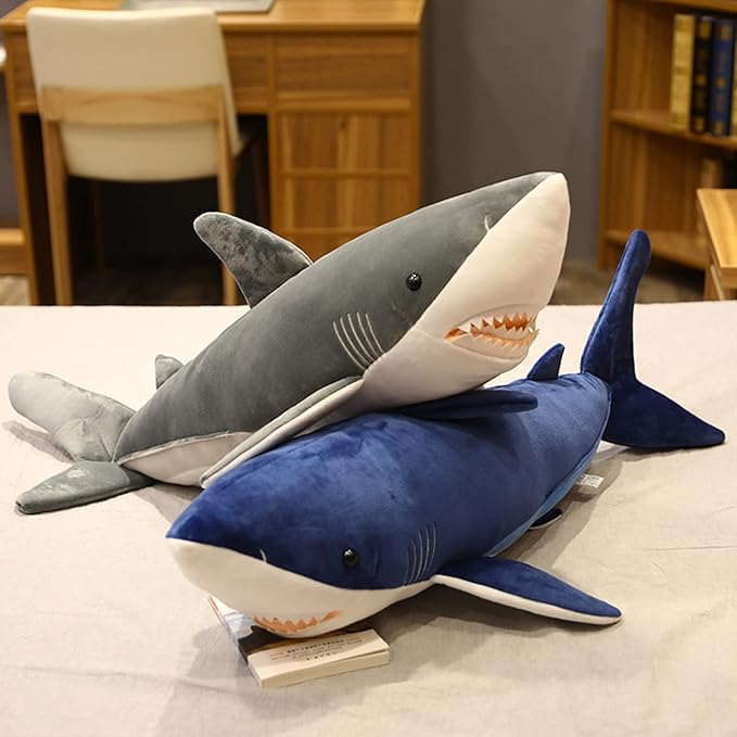 Tiny Heart Shark Plush Toys Stuffed Animal 35inch Super Soft Great Shark Whale Giant Dolls Pillow Cute Kids Birthday Gift Home Decorations Bedroom Boys Girls