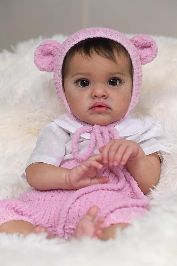 RXDOLL Realistic Reborn Baby Dolls Chantal 20 Inch Lifelike Newborn Preemie Doll Girl Handmade Real Life Baby Dolls Soft Cloth Body Gifts Toy for Kids Age 3+