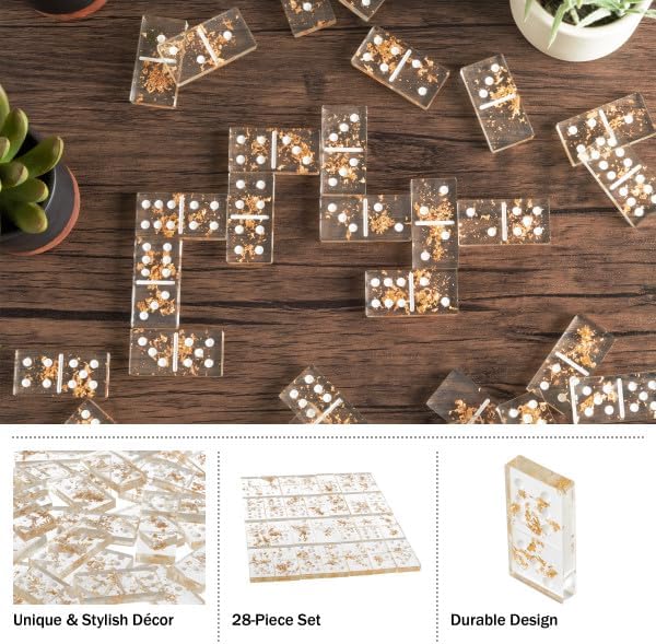 Acrylic Dominos - Gold Foil