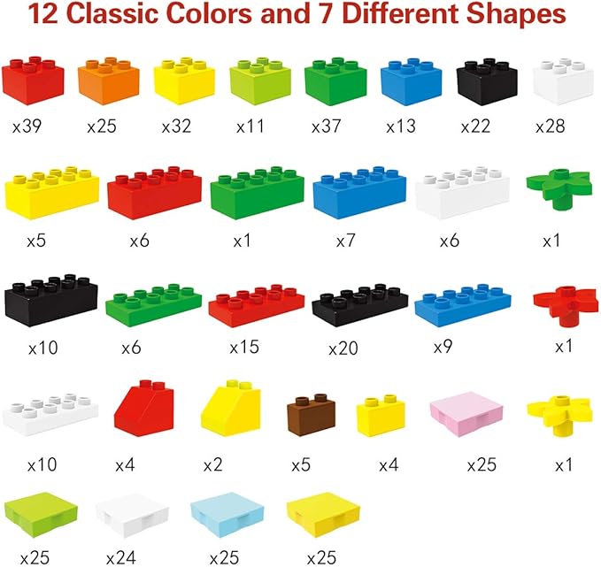 Build On Wall or Table - Customize Building Block Wall, 8 Pack (10" x 20") Self Adhesive Building Base Plate, 440 Pcs Compatible with All Major Brand Brick - Fastest Easiest DIY Fun Wall and Desk