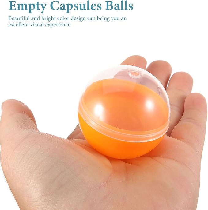 Homoyoyo 50pcs 45mm/1.77inch Vending Machine Capsules Round Empty Claw Machine Balls Clear Gumball Capsules DIY Craft Supplies for Party Favor