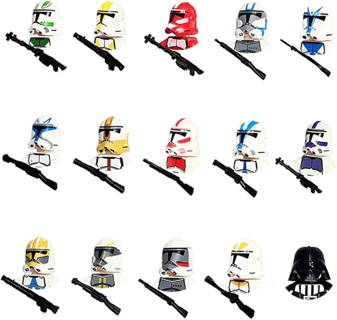 41-Piece Clone Soldier Army Playset and Weapons Battle Pack, Battle Droid Brick Action Figure Toy