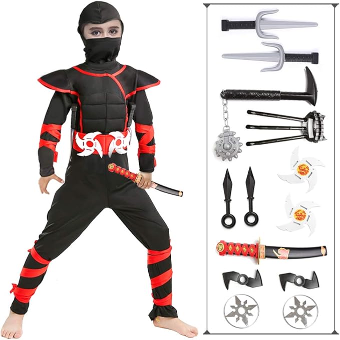 Halloween Ninja Costume for Boys Kids