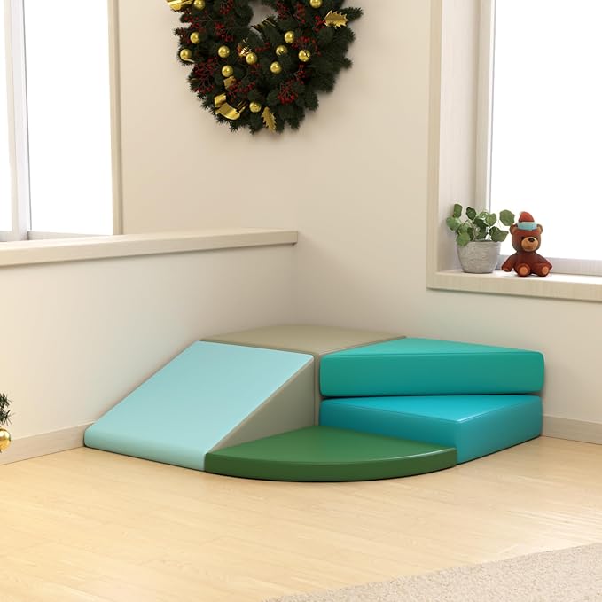 5-Piece Climbing Toys for Toddlers 1-3 Indoor, Lightweight Soft Play Nugget Couch Kids, Foam Blocks Toddler Gym, Soft Play Equipment Climb and Crawl Activity Playset