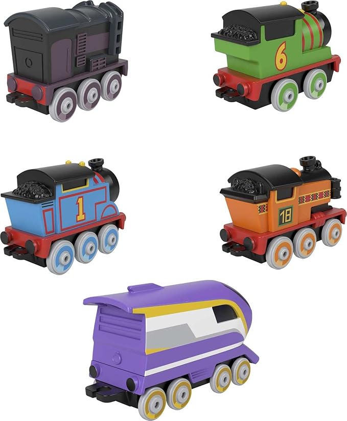 THOMAS & FRIENDS Diecast Toy Trains Adventures Engines Pack, Set of 5 Push-Along Vehicles for Preschool Pretend Play Kids Ages 3+ Years