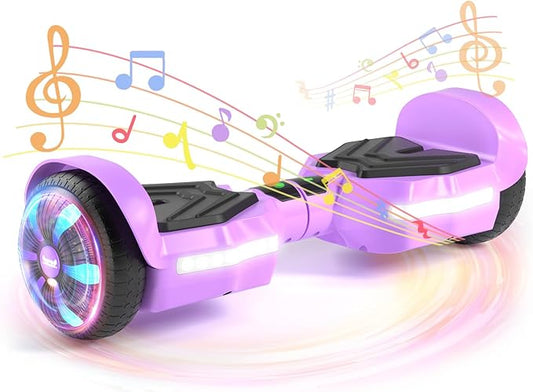 Scooter, Bluetooth Speakers and LED Light-Up Wheels, APP Control, Dual 250W Motors, 8.5 mph Max Speed & 8.5 Miles Max Range, Gifts for Kids Adults Girls Boys