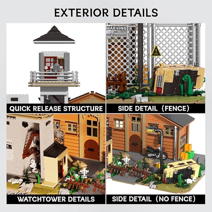 2288 PCS Jail constructo Miniature House Bricks kit,Simulation Architecture Construction Toy Building Sets,Best Choice for Teens Boys Girls or Adults,Great Building Block Toy Gift for Friends or Kids