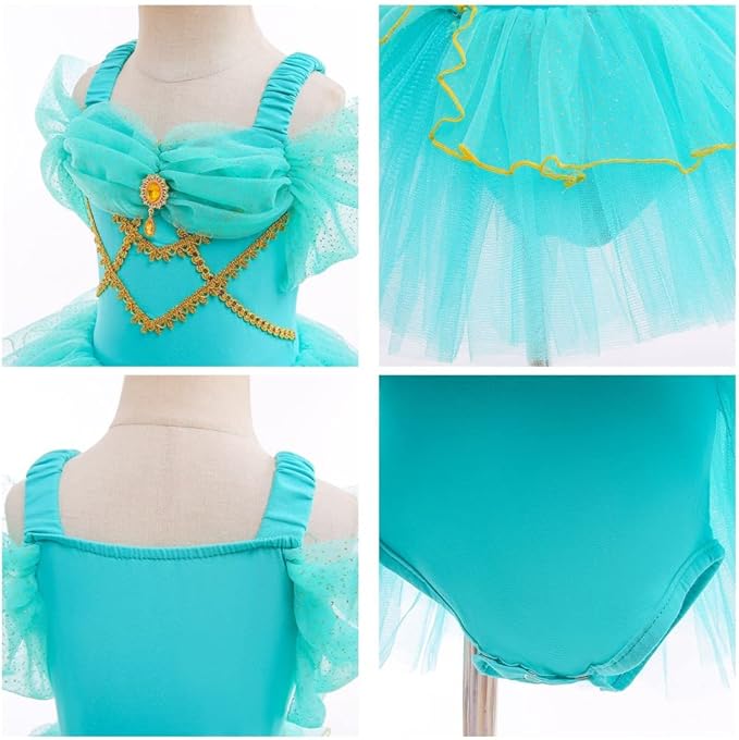 DYMCII Baby Girls Princess Ballet Dress Short Sleeve Leotards Skirted Tutu Dancewear Halloween Christmas Party Fancy Costume