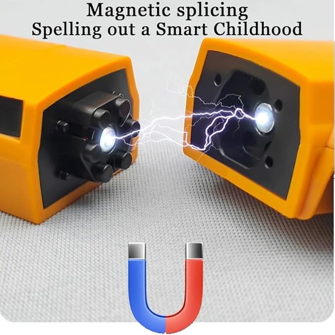 Magnetic Transform Engineering Car Assembled Toys with Storage Box,Magnetic Blocks for Toddlers,Constructo Modular Transforming Toy Set for Boys and Girls (Robot Construction Vehicles, Pieces, 35)