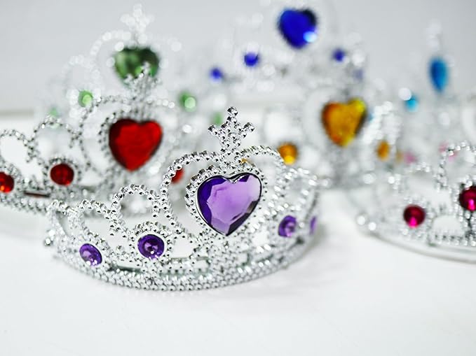 S & E TEACHER'S EDITION 32 Pcs Tiaras Crown Set, Princess Dress Up Costume Party Accessories Costume Xmas Party Favor Plastic Crown for Girls Women Kids