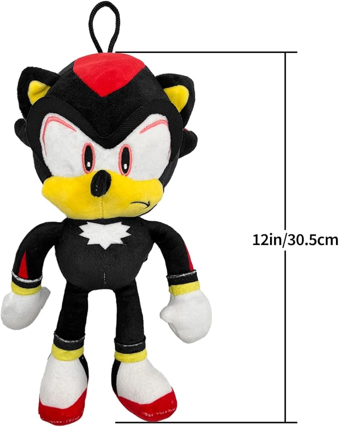 Sonic Plush Doll,The Hedgehog 2 The Movie Plush,Knuckles Sonic Plush Toy,Shadow Stuffed Animals Plush Pillow,Gift for Kids (4pcs)