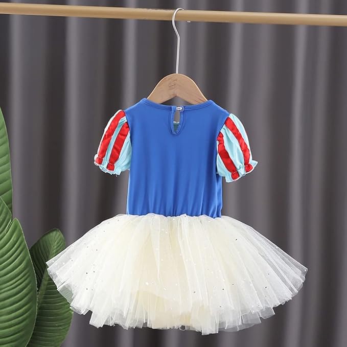 DYMCII Baby Girls Princess Ballet Dress Short Sleeve Leotards Skirted Tutu Dancewear Halloween Christmas Party Fancy Costume