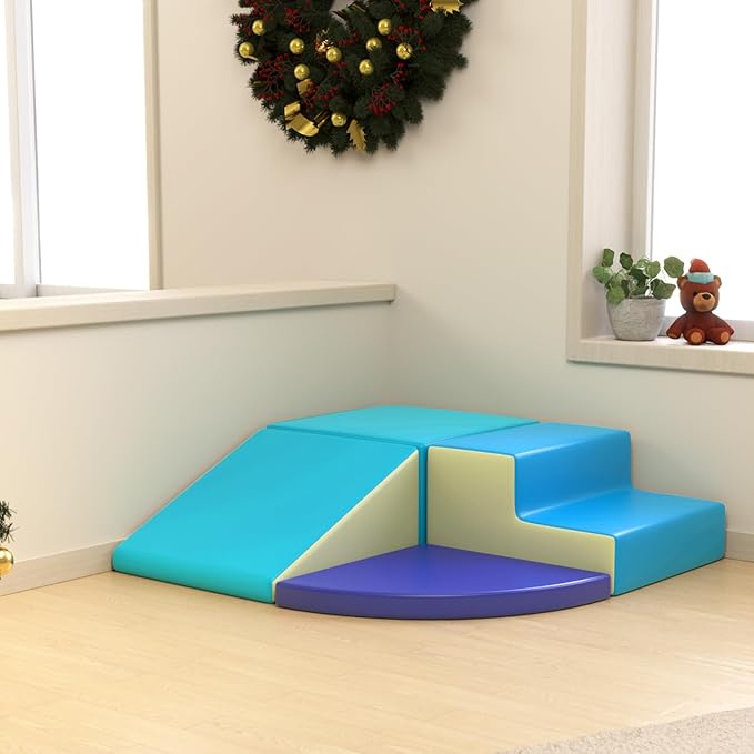 4-Piece Climbing Toys for Toddlers 1-3 Indoor, Lightweight Soft Play Nugget Couch Kids, Foam Blocks Toddler Gym, Soft Play Equipment Climb and Crawl Activity Playset