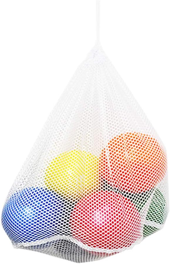 Foam Dodgeball Set - Soft Skin, Low Bounce, Set of 6 with Mesh Storage Bag for Kids and Adults