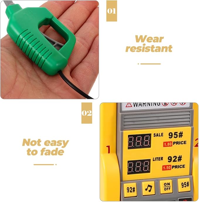 Vaguelly 1 Set Gas Station Toy Interactive Toys Children Birthday Decoration for Girl for Toddlers Gas Station Pump Sand Table Decor DIY Assembly Digital