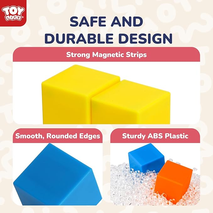 TOY Life Magnetic Building Blocks for Toddlers Ages 3-5 and Kids 4-8 - STEM Learning Preschool Building Toys