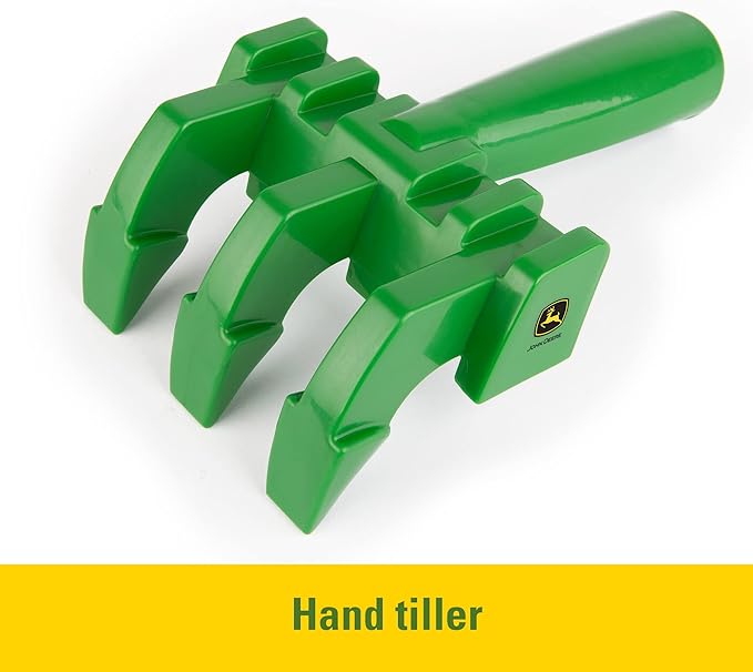 John Deere Big Scoop Dump Truck Toy with Sandbox Tools - Construction Toys Featuring Dump Truck, Sand Toys, and Tractor Wheel Roller - Kids Sandbox Toys - Easter Gifts for Kids - Ages 3 Years and Up